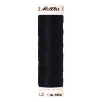 Mettler Threads - Seralon Polyester - 100m Reel - Darkest Blue 0821