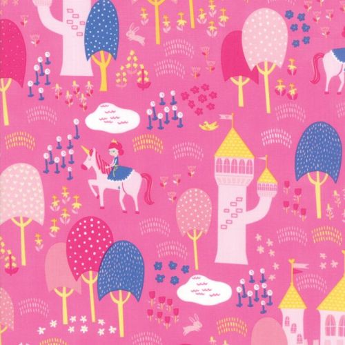 Moda Fabric - Once Upon A Time - Palace Grounds - Peony - 100% Cotton