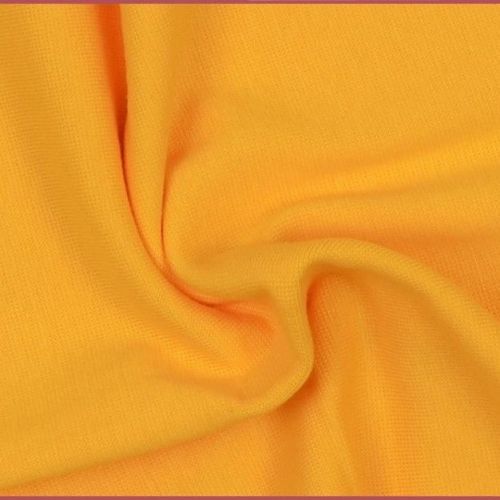 Stretch Ribbing/Collar/Cuff Fabric - Plain Yellow LW - 96% Cotton 4% Lycra