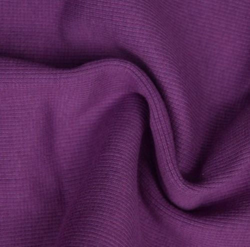 Stretch Ribbing/Collar/Cuff Fabric - Plain Purple HW - 95% Cotton 5% Lycra