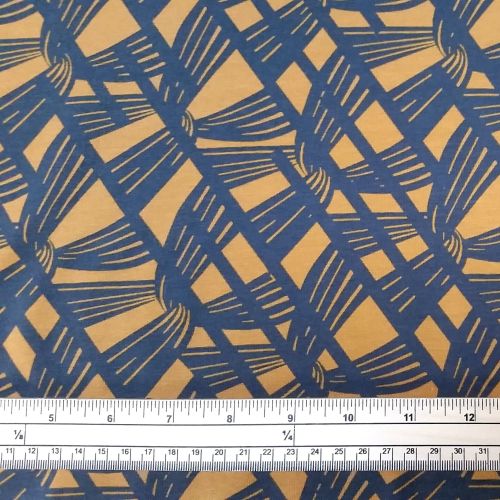 Stretch Jersey Knit Fabric - Grey Knit - Mustard - 95% Cotton 5% Lycra Half
