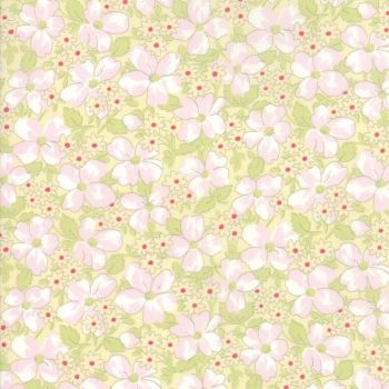 Moda Fabric - Amberley - Floral Field - Peony Pink - 100% Cotton - 1/4m+