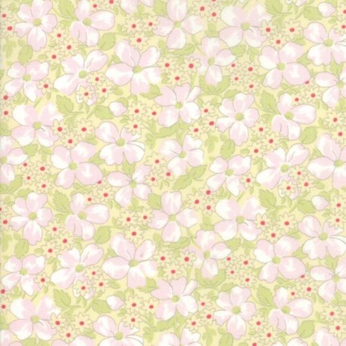 Moda Fabric - Amberley - Floral Field - Peony Pink - 100% Cotton - 1/4m+