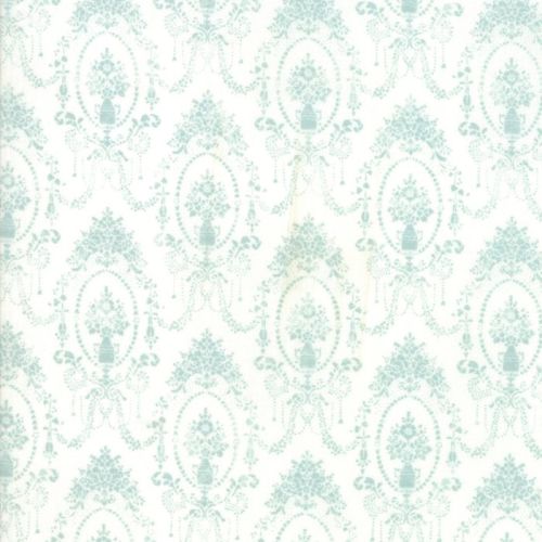 Moda Fabric - Amberley - Damask Topiaries - Sky Blue - 100% Cotton - 1/4m+