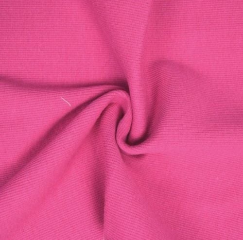 Stretch Ribbing/Collar/Cuff Fabric - Plain Pink HW - 95% Cotton 5% Lycra Ha