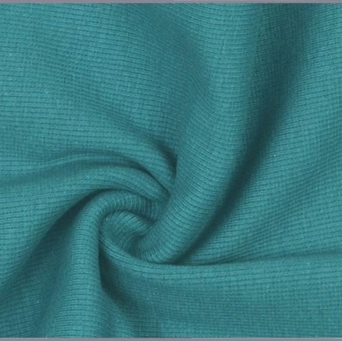 Stretch Ribbing/Collar/Cuff Fabric - Plain Petrol HW - 95% Cotton 5% Lycra