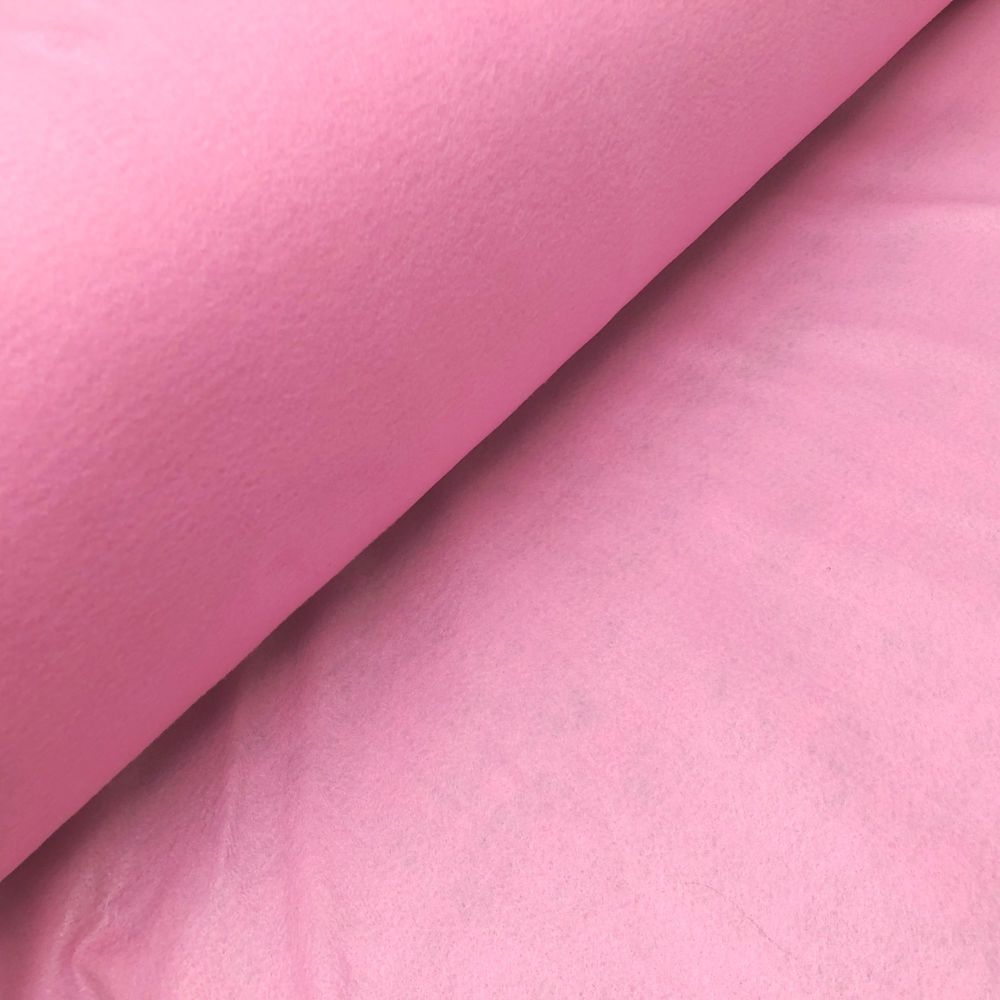 1.5mm Felt Fabric - Baby Pink - 100% Polyester - Half Metre