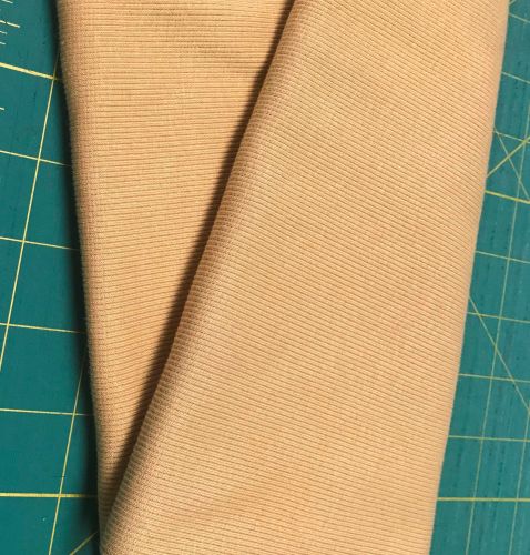 Stretch Ribbing/Collar/Cuff Fabric - Plain Dull Mustard HW - 95% Cotton 5%