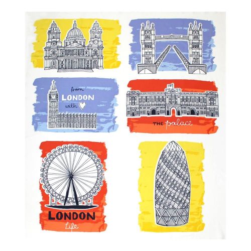 Camelot Fabric - From London with Love - Sites Panel - 100% Cotton