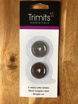 Trimits Essentials - Replacement Straight Blades for Rotary Cutter - 28mm x 2