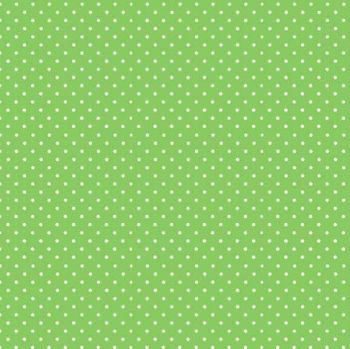 Makower Fabric - Spots - Apple Green G65 - 100% Cotton - 1/4m+