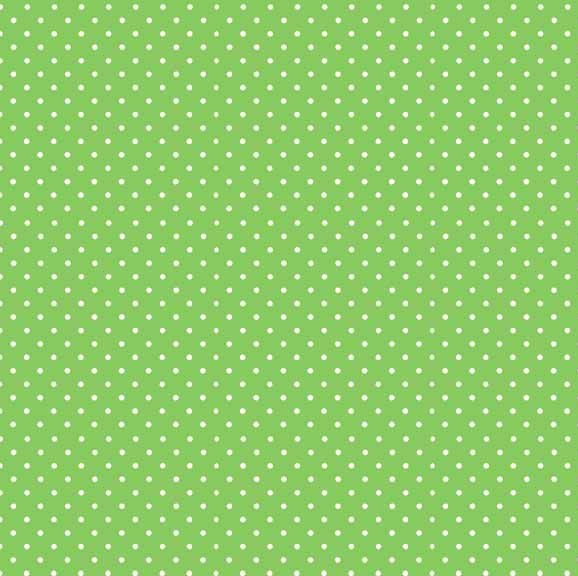 Makower Fabric - Spots - Apple Green G65 - 100% Cotton - 1/4m+