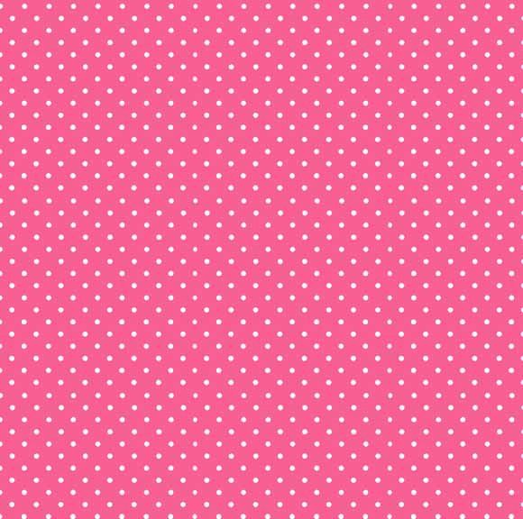 Makower Fabric - Spots - Candy Pink P65 - 100% Cotton - 1/4m+