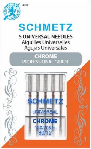 Schmetz Needles - Chrome Universal - Size 80/12 - Pack of 5
