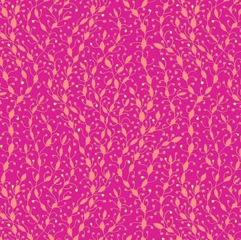 Makower Fabric - Reef - Reed Pods - Pink - 100% Cotton - 1/4m+