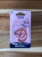 Hemline 32mm Steel Bag D Rings - Rose Gold x 2