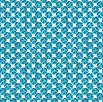 Andover Fabric - Buzzin Around - Ladybugs - Blue - 100% Cotton - 1/4m+