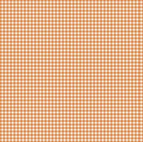 Makower Fabric - Gingham - Orange N64 - 100% Cotton - 1/4m+