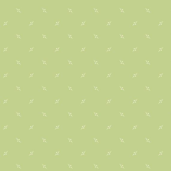 Andover Fabric - Bijoux by Kathy Hall - Pennant Asparagus - 100% Cotton - 1/4m+