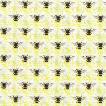 Nutex Fabric - Honey Bee - Yellow - 100% Cotton - 1/4m+