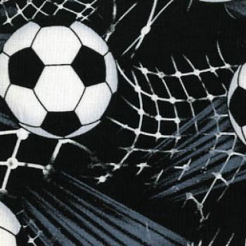 Timeless Treasures Fabric - World Cup Footballs and Nets - 100% Cotton - 1/4m+