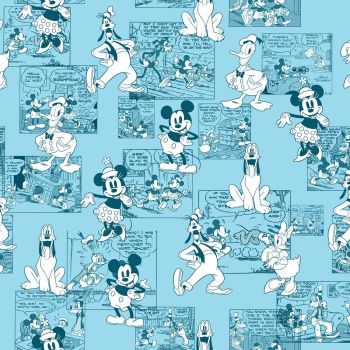 Disney Fabric - Mickey and Friends - Sensational 6 Comic Strip - 100% Cotton - 1/4m+
