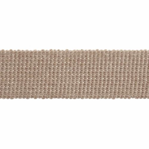 Webbing - Cotton Acrylic - Stone - 30mm Wide - Metre