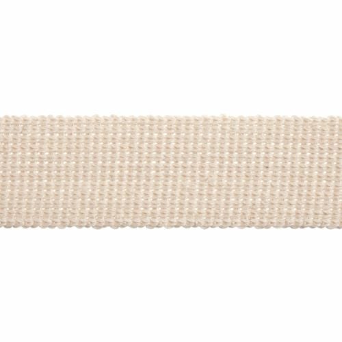 Webbing - Cotton Acrylic - Natural - 30mm Wide - Metre