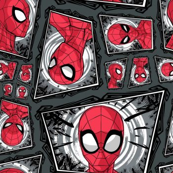 Marvel Fabric - Spiderman Comic Swirl - 100% Cotton - 1/4m+