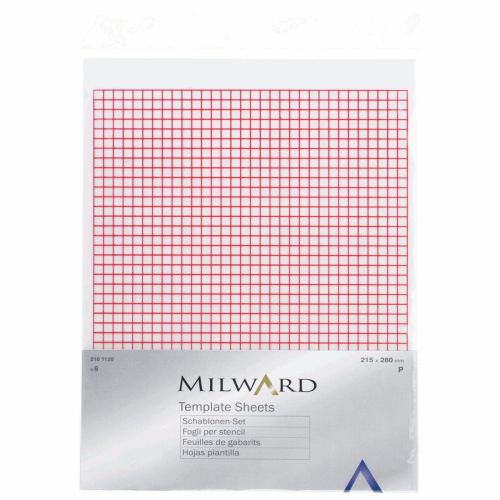 Milward - Plastic Template Sheets x6 - 21.5cm x 28cm