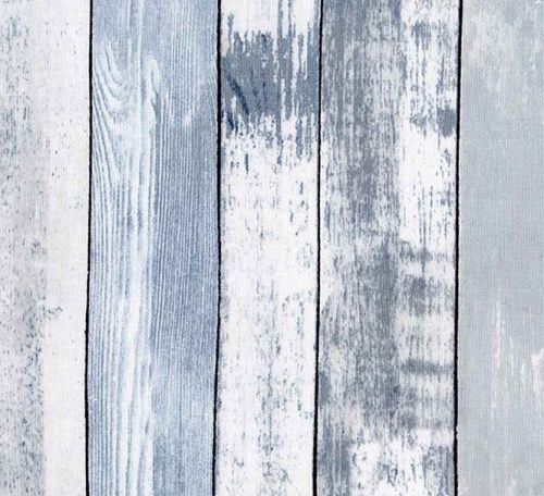 Timeless Treasures Fabric - Weathered Wood Planks - Blue - 100% Cotton - 1/
