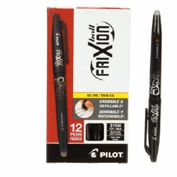 Pilot Frixion Fine Point 0.7mm Erasable Gel Pen - Black Ink