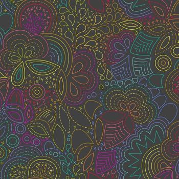 Andover Fabric - Alison Glass - Art Theory - Rainbow Stitched - Night - 100% Cotton - 1/4m+