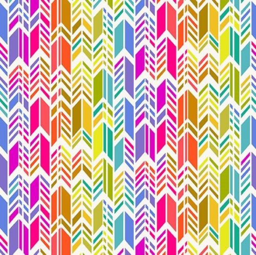 Andover Fabric - Alison Glass - Art Theory - Rainbow Feather - Day - 100% C