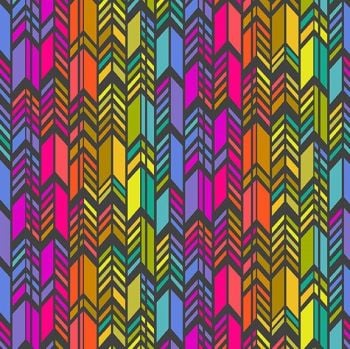 Andover Fabric - Alison Glass - Art Theory - Rainbow Feather - Night - 100% Cotton - 1/4m+