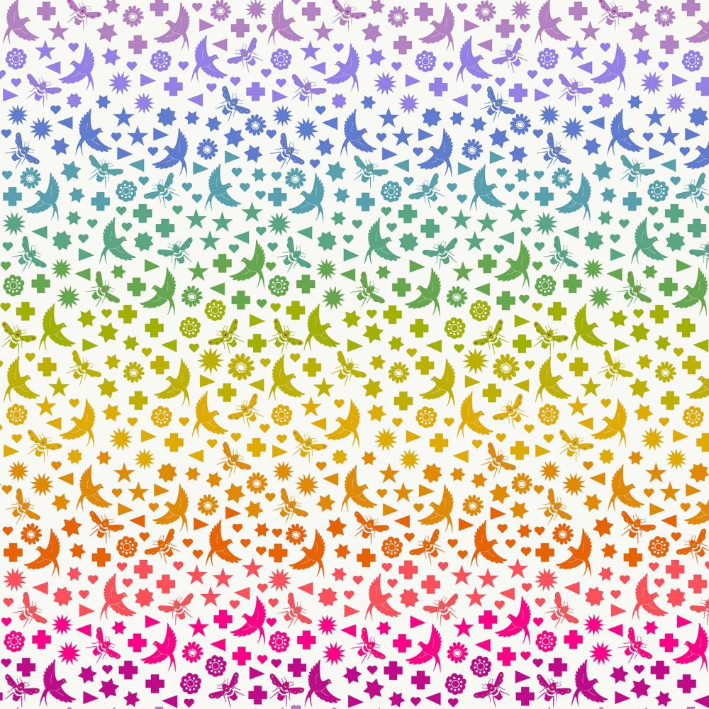 Andover Fabric - Alison Glass - Art Theory - Birds and Bees - Day - 100% Cotton
