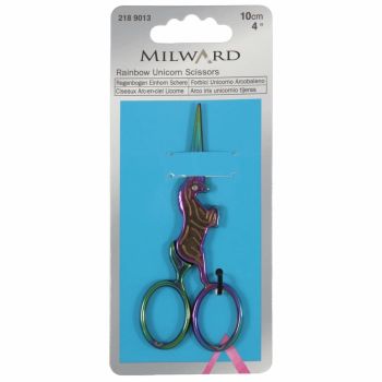 Milward - Rainbow Unicorn Embroidery Scissors - 10cm - Stainless Steel