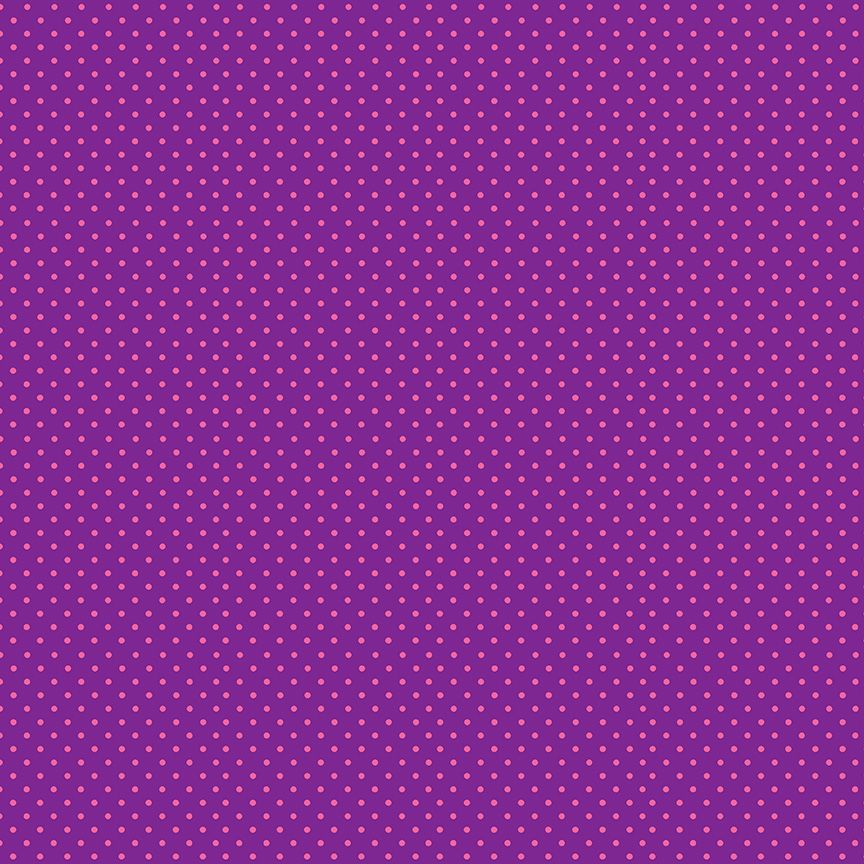 Makower Fabric - Spots - Purple Pink LP - 100% Cotton - 1/4m+