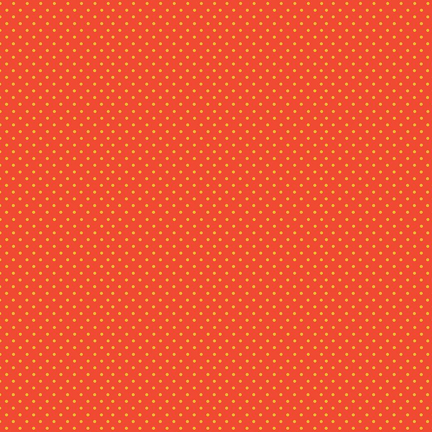 Makower Fabric - Spots - Orange Yellow NY - 100% Cotton - 1/4m+