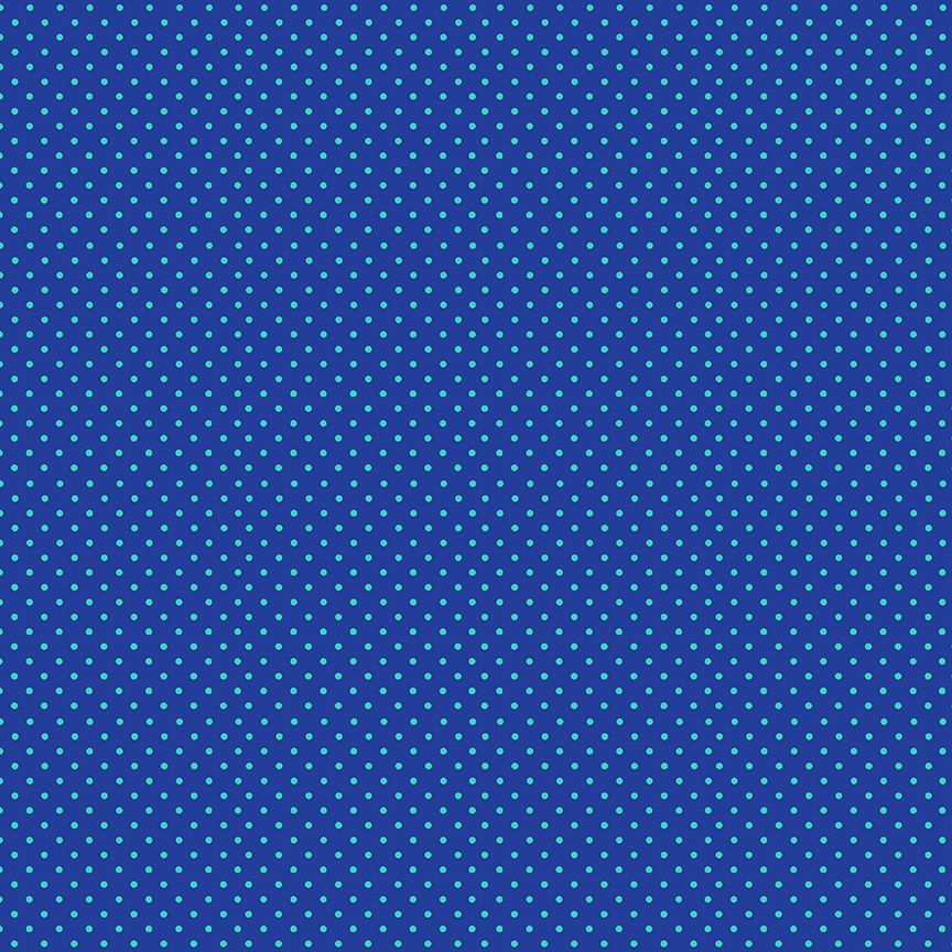 Makower Fabric - Spots - Blue Turquoise BT - 100% Cotton - 1/4m+
