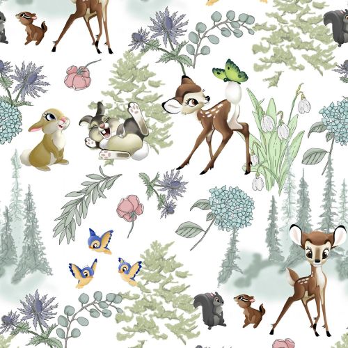 Disney Fabric - Bambi and Friends - 100% Cotton - 1/4m+