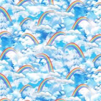 Timeless Treasures Fabric - Rainbow Sky - 100% Cotton - 1/4m+