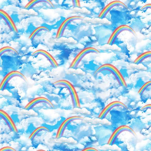 Timeless Treasures Fabric - Rainbow Sky - 100% Cotton - 1/4m+