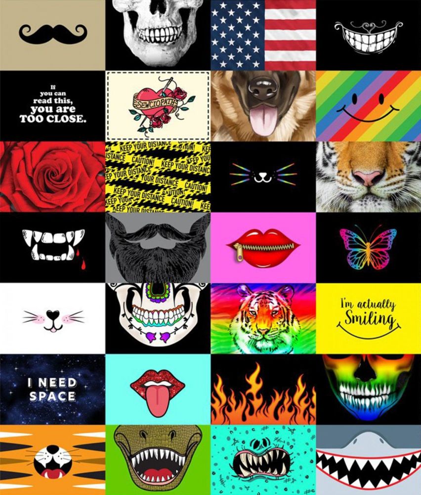 Timeless Treasures Fabric - 36" Mask Panel - I'm Actually Smiling - 100% Cotton