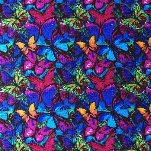 Sykel Enterprises Fabric - Butterflies in Flight - Packed - 100% Cotton - 1