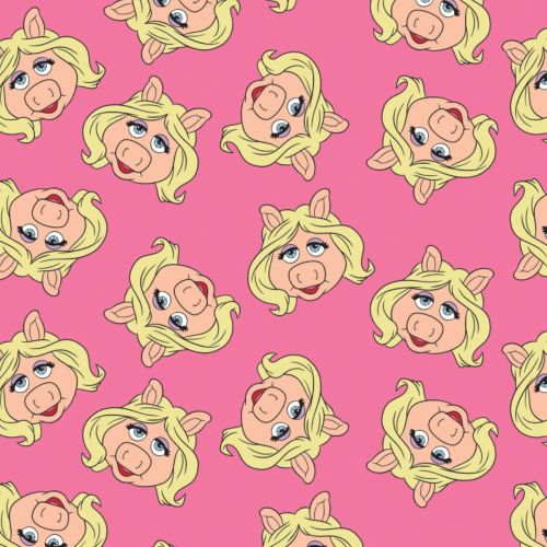 Disney Fabric - The Muppets - Miss Piggy Pink - 100% Cotton - 1/4m+