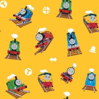 Thomas and Friends Fabric - All Aboard Main - Yellow - 100% Cotton - 1/4m+