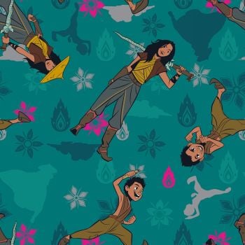 Disney Fabric - Raya and the Last Dragon - Team Raya - 100% Cotton - 1/4m+