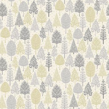 Makower Fabric - Scandi Christmas - Trees - Grey - 100% Cotton - 1/4m+