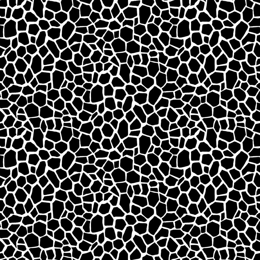 Makower Fabric - Around the World - Giraffe - Black - 100% Cotton - 1/4m+